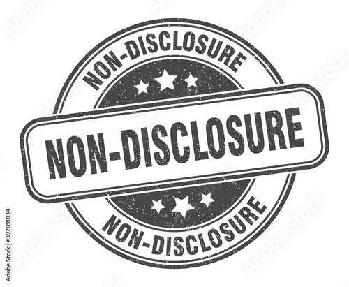 non-disclosure stamp. non-disclosure label. round grunge sign