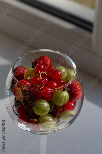 currants in glass