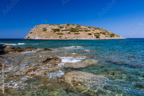 Ancient Minoan ruins on a small island in Crete