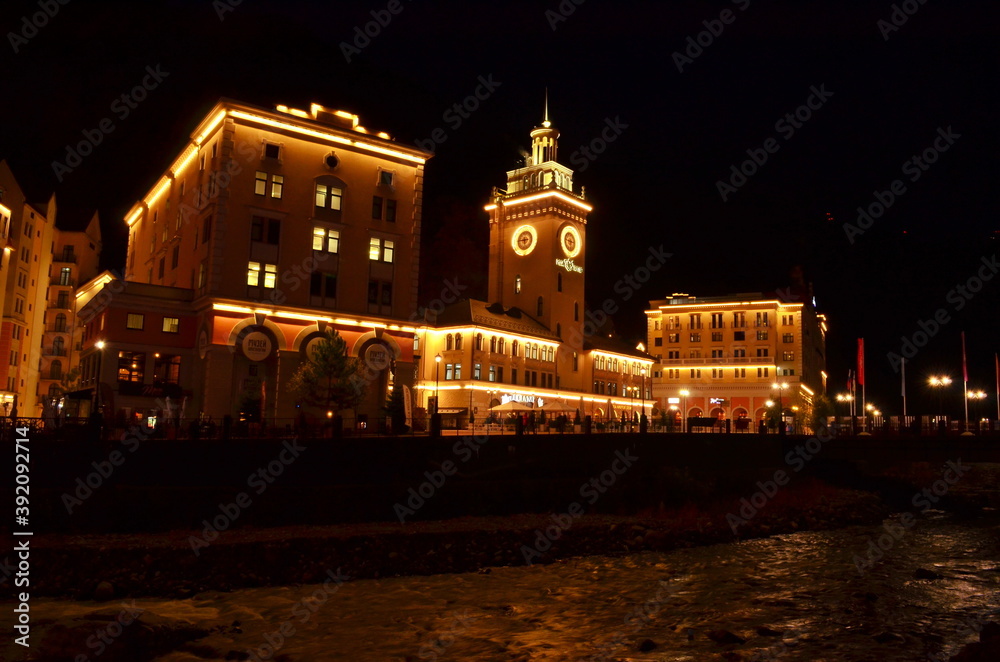 Fototapeta premium church of our person at night
