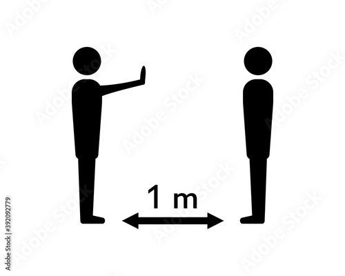 Social Distancing Keep Your Safety Distance 1 Meter