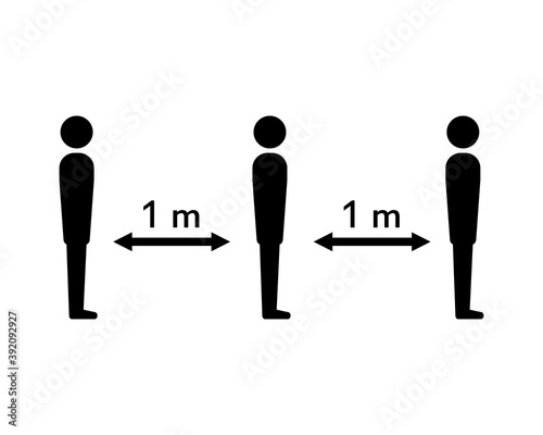 Social Distancing Keep Your Safety Distance 1 Meter
