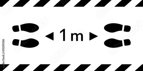 Social Distancing Keep Your Safety Distance 1 Meter