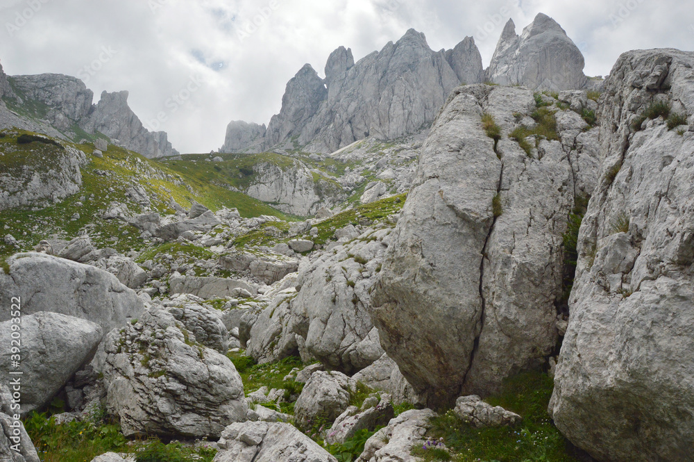 glacial remnants of the carbonate rock structurte in the mountains of Montenegro Europe
glacial remnants of the carbonate rock structurte in the mountains of Montenegro Europe