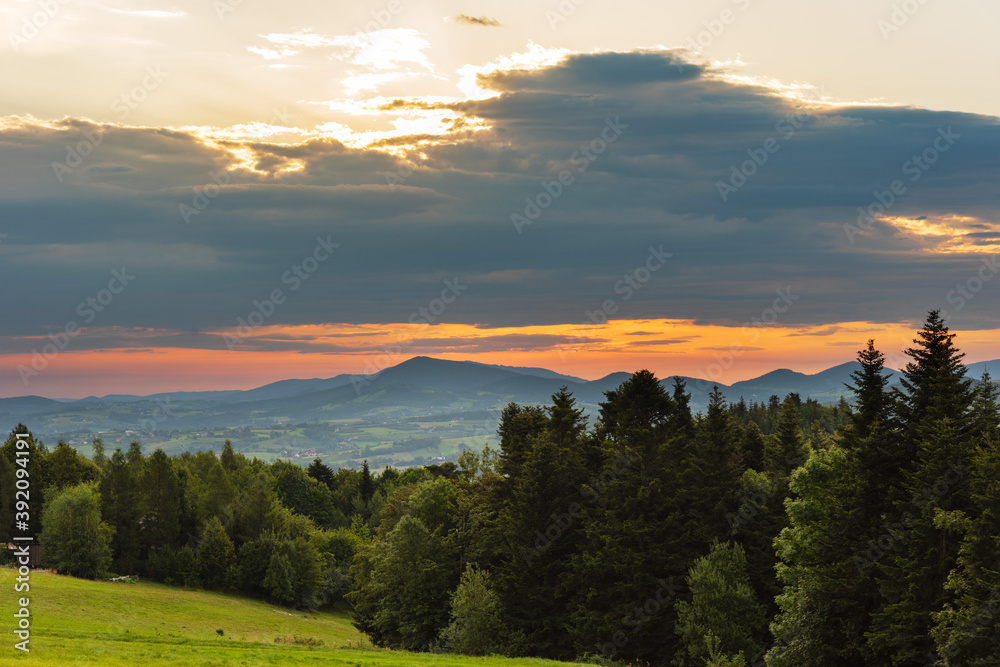 Summer landscapes of the High Tatras Mountains with beautiful views of lakes and mountain houses Summer landscapes of the High Tatras Mountains with beautiful views of lakes and mountain houses