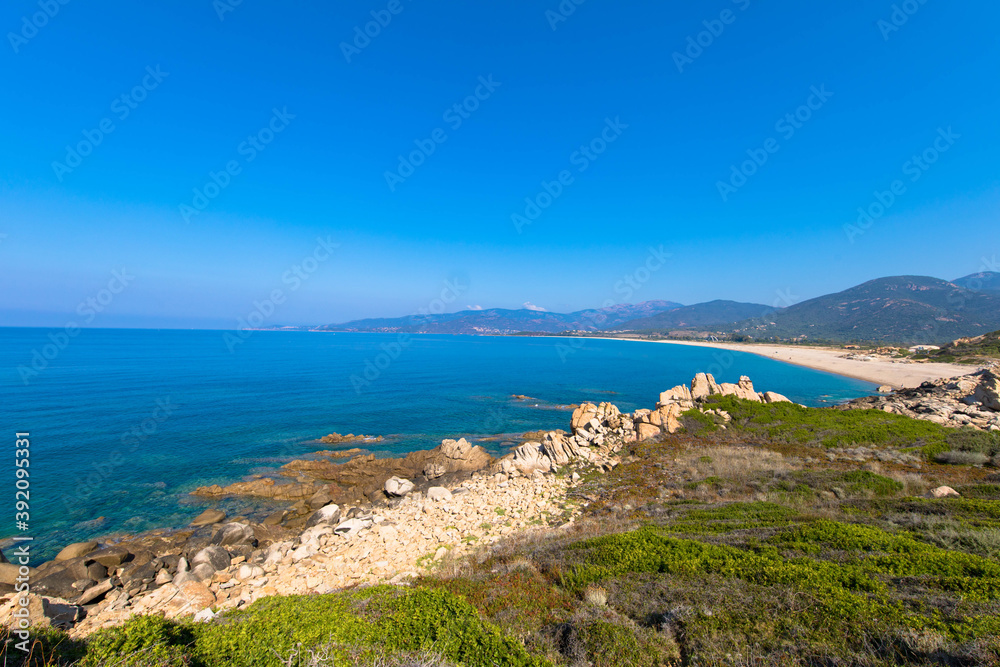 Golf de la Revellata, viewpoint La Revellata in the Balagne region, Corsica France Golf de la Revellata, viewpoint La Revellata in the Balagne region, Corsica France