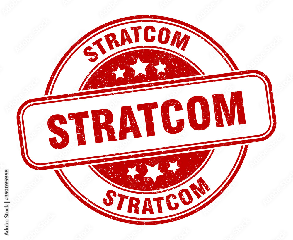 stratcom stamp. stratcom label. round grunge sign stratcom stamp. stratcom label. round grunge sign