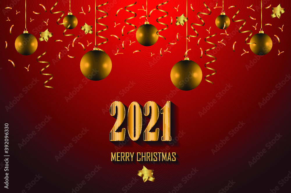 2021 Merry Christmas background for your seasonal invitations, festival posters, greetings cards. 