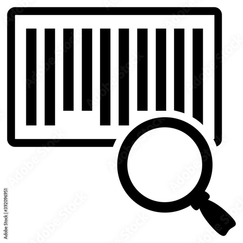 
Barcode scanning solid icon design 
