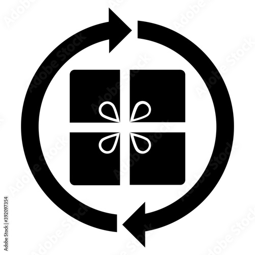 
Icon of gift delivery in solid design
