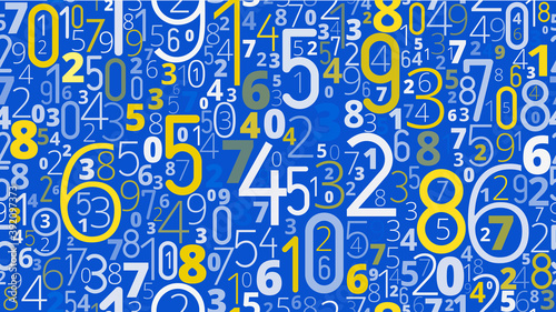 Number seamless texture