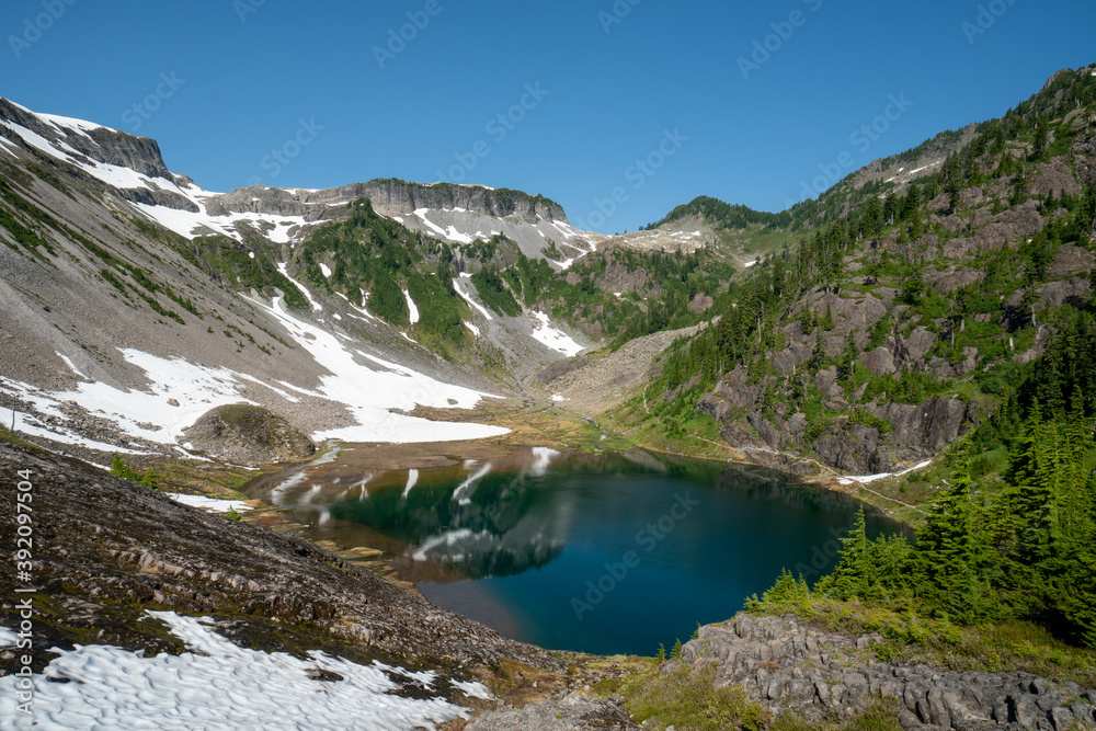 Scenic view of Heather Meadows area of Mt Baker in Washington State