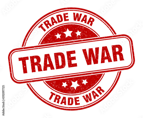 trade war stamp. trade war label. round grunge sign
