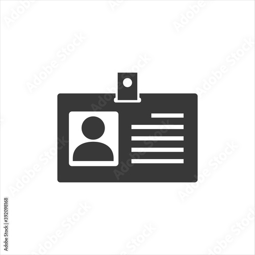 Canvas Print ID card vector icon, identification card icon, personal identification card