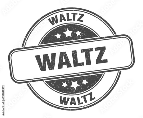 waltz stamp. waltz label. round grunge sign