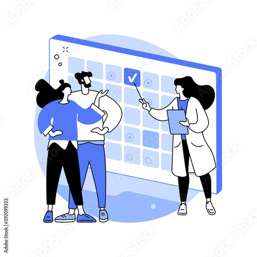 Family planning abstract concept vector illustration. Reproductive health service, family consultation, women healthcare, choosing contraception method, pregnancy planning abstract metaphor.