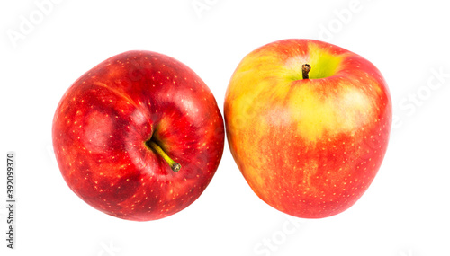 Two apples isolated on a white background.