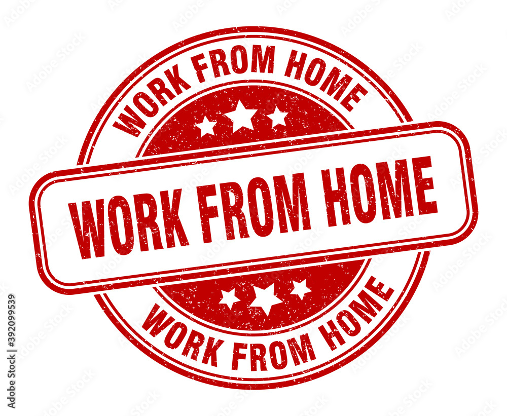 work from home stamp. work from home label. round grunge sign work from home stamp. work from home label. round grunge sign
