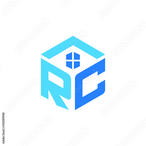 RC Letter Modern Real Estate and Property Logo and Icon Design Editable Vector and Website Favicon 