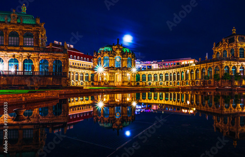 Zwinger of Dresden at night