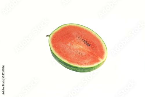 Close up a veiw a watermelon and half cut.