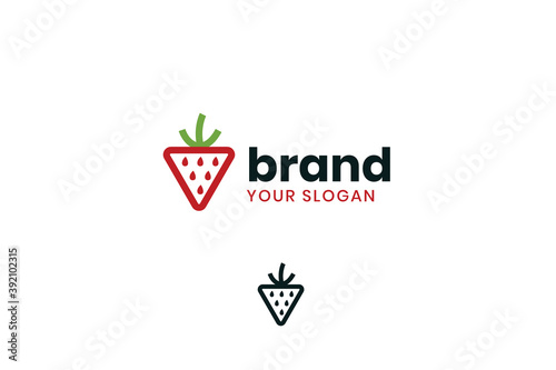 Strawberry logo, strawberry shop logo, berry logo, fruit logo iconic logo, nature logo, shop logo, juice logo.
