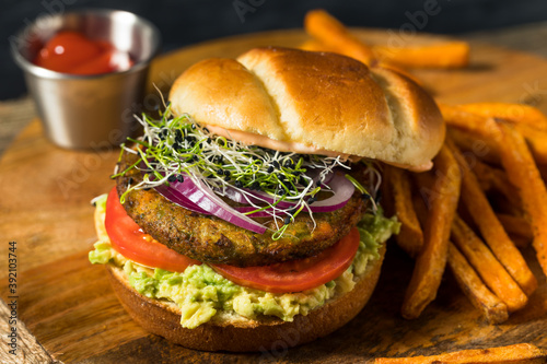 Homemade Organic Vegan Veggie Burger