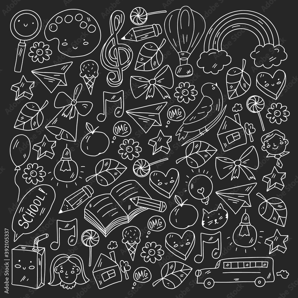 Education icons set. School and colledge. Creativity and imagination. Education icons set. School and colledge. Creativity and imagination.