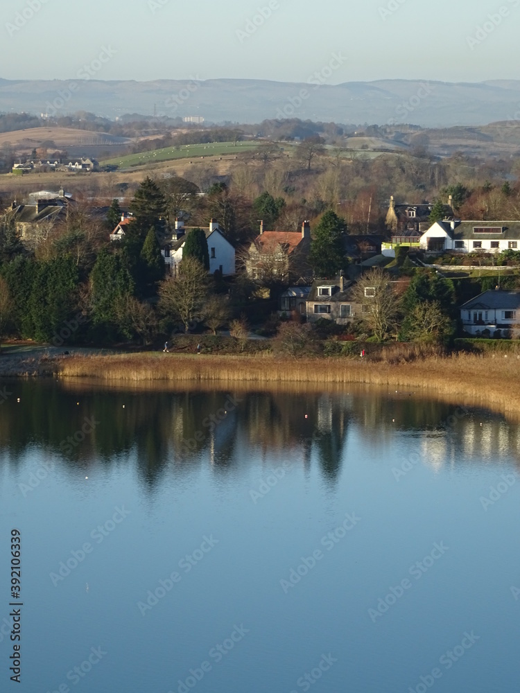 view of the linlithgow loch in scotland