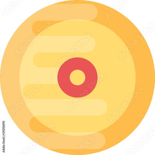 
Flat vector icon design of chinese artifact, jade bi
