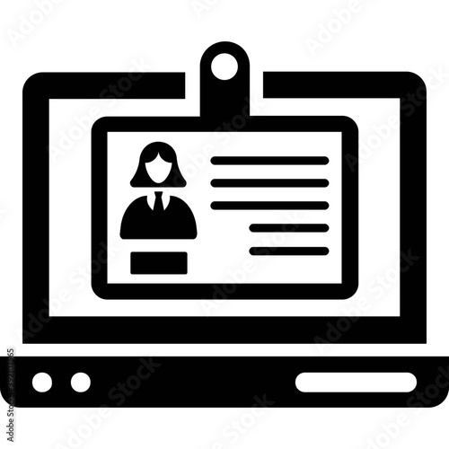 
Glyph design of business presentation icon.
