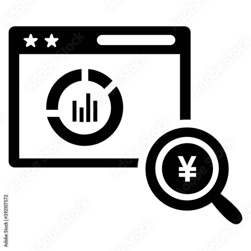 
Glyph design of business presentation icon.
