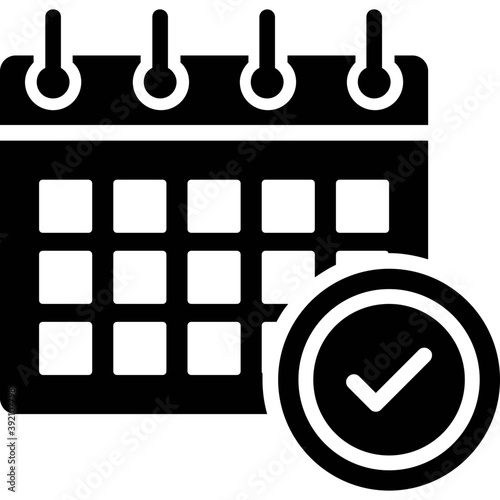 
Timetable icon glyph design vector 
