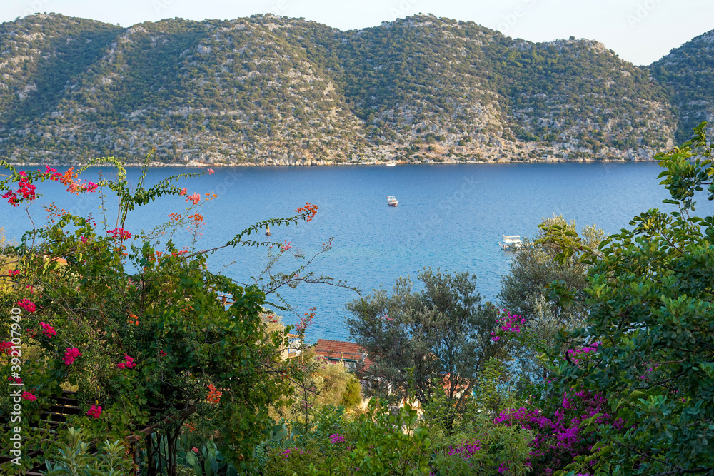 view of the bay and the sunken town Kekova