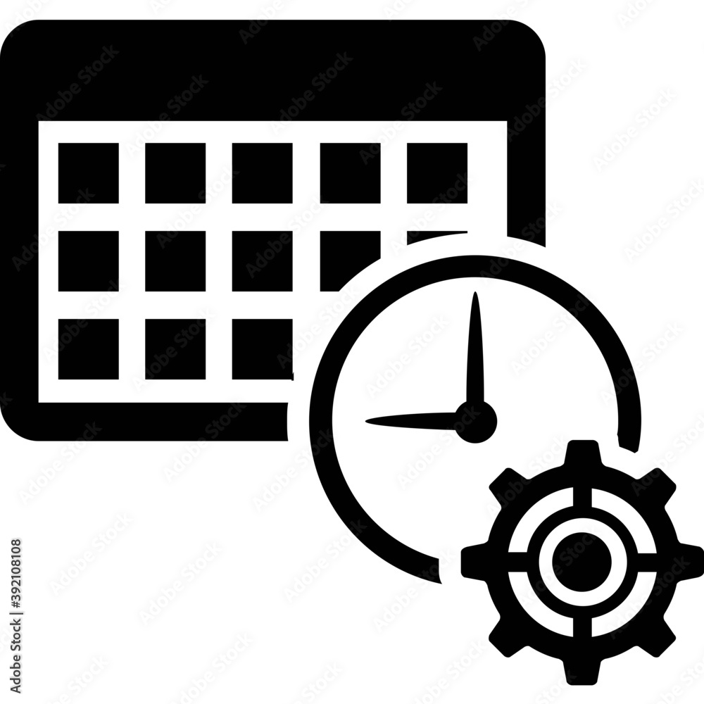 Timetable icon glyph design vector
Timetable icon glyph design vector