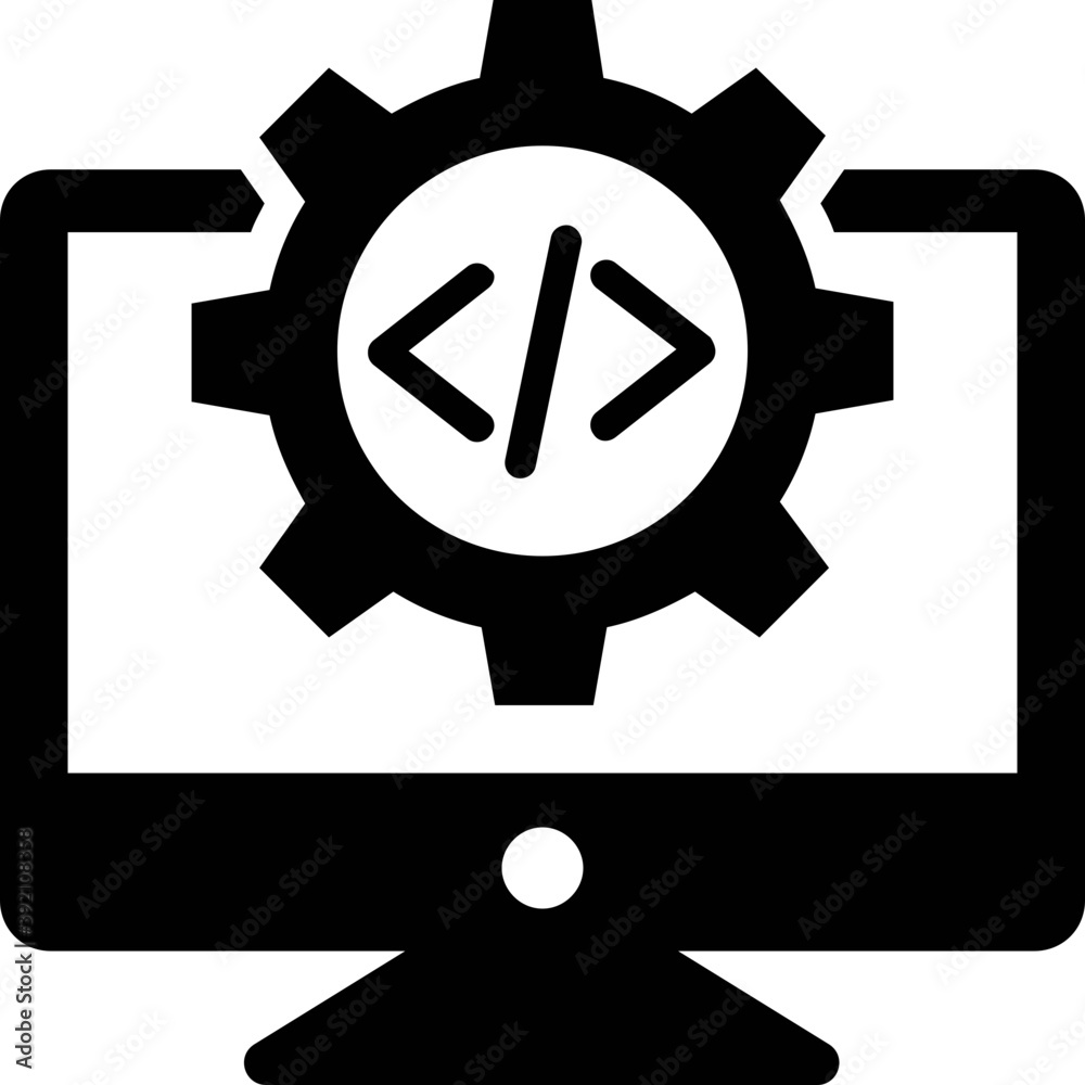 Webpage setting icon in glyph design.
Webpage setting icon in glyph design.