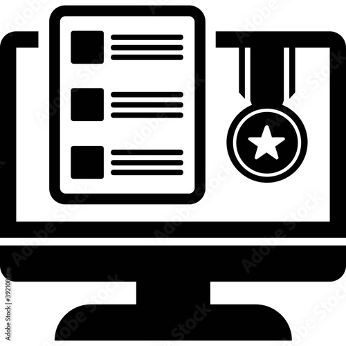 
Glyph design of business presentation icon.
