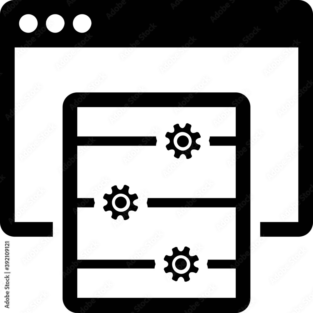 Filled design of web preferences icon.
Filled design of web preferences icon.