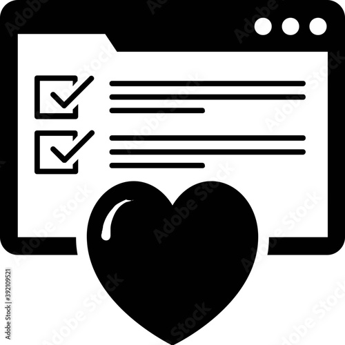 
Icon of favorite website in solid design.
