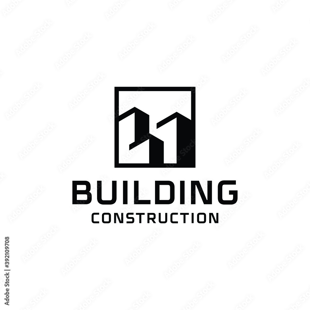 Monogram building architecture logo icon vector design inspiration template Monogram building architecture logo icon vector design inspiration template
