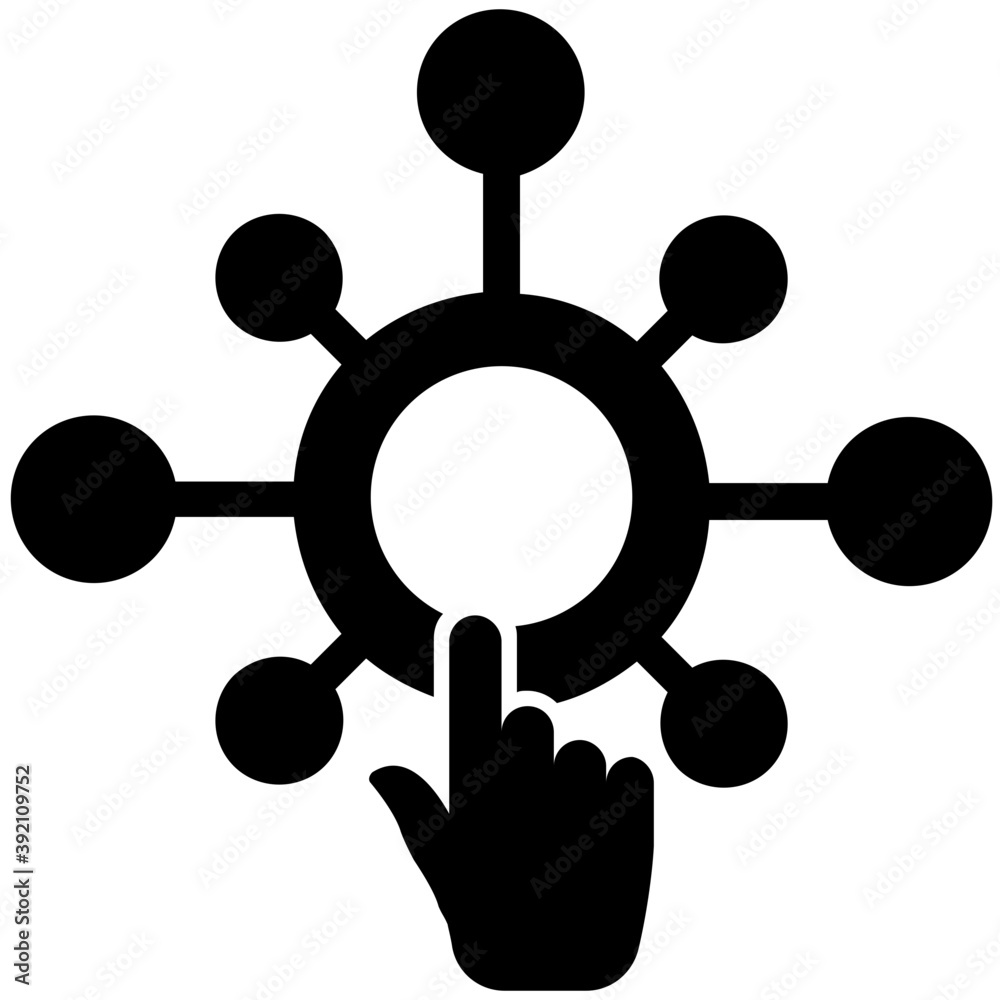 
Interactive finger tap in solid design 
