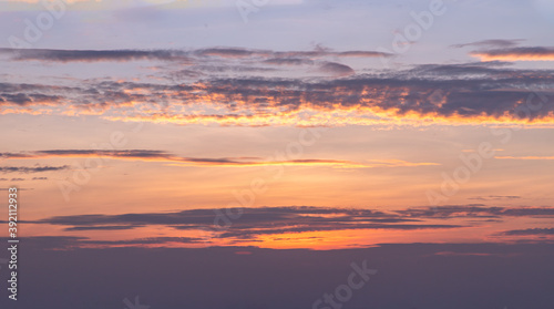 Beautiful sky after natural sunset in evening. Copy space. No focus, specifically. © num