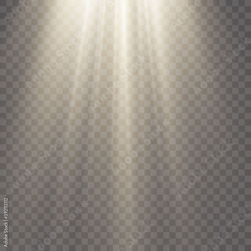 Vector transparent sunlight special lens flash light effect