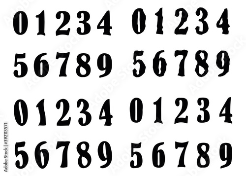 A set of numbers from 1 to 10.