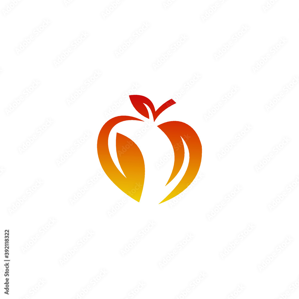 Obraz premium logo apple icon templet vector