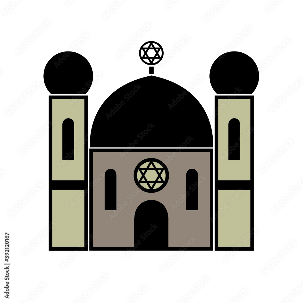 vector icon of a synagogue vector icon of a synagogue