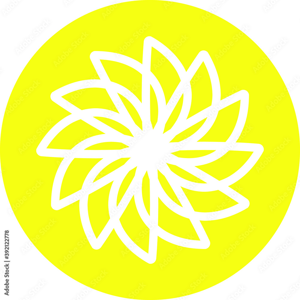 Fototapeta premium The Mandala Media Icon can be used for websites and other purposes