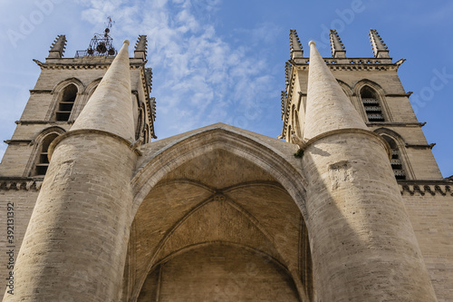 Montpellier Cathedral (or Cathedrale Saint-Pierre de Montpellier) - a Roman Catholic cathedral and a national monument of France located in city of Montpellier. France.