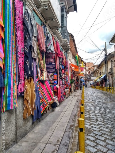 Tradicional Andean Clothing - La Paz, Bolivia, South America - The highest administrative capital in the world, resting on the Andes’ Altiplano plateau at more than 3,500m above sea level. © Agata