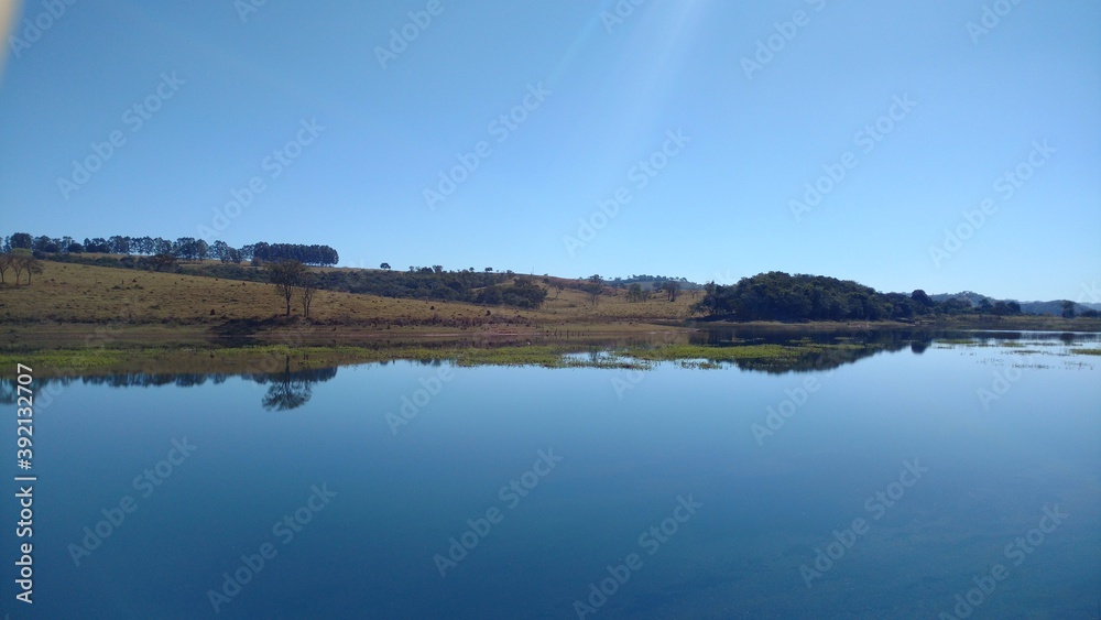 Reflection of trees in the water